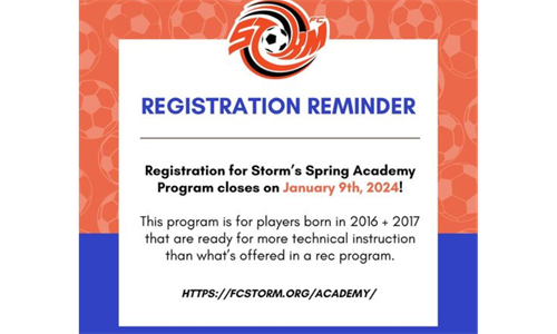 Academy Registration Open